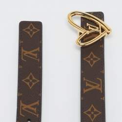 Pre Owned Louis Vuitton Monogram Canvas Fall in Love Heart Reversible Belt 80CM