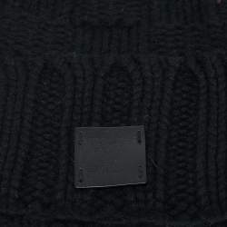 Pre Owned Louis Vuitton Black Cashmere Bonnet Helsinki Knit Beanie 
