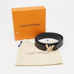 Pre Owned Louis Vuitton Black Epi Leather LV Twist Belt 85 CM