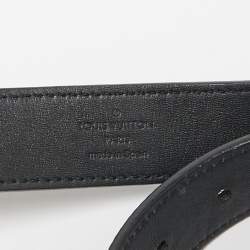 Pre Owned Louis Vuitton Black Epi Leather LV Twist Belt 85 CM