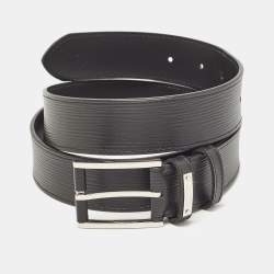 Pre Owned Louis Vuitton Black Epi Leather Legend Buckle Belt 100 CM