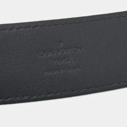 Pre Owned Louis Vuitton Black Epi Leather Legend Buckle Belt 100 CM