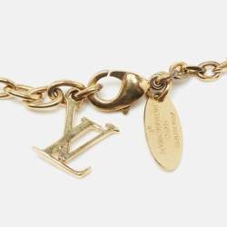 Pre Owned Louis Vuitton Gamble Crystal Gold Tone Bracelet