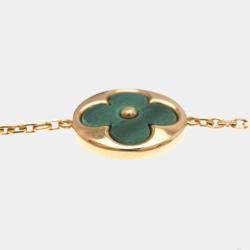 Pre Owned Louis Vuitton 18K Rose Gold Sun Blossom BB Charm Bracelet