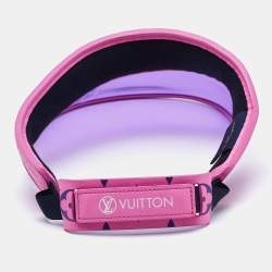 Pre Owned Louis Vuitton Pink/Purple Monogram Leather Vuittamins Visor