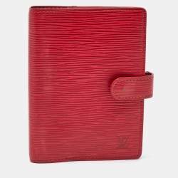 Louis Vuitton Red Epi Leather Small Ring Agenda Cover