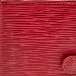 Louis Vuitton Red Epi Leather Small Ring Agenda Cover