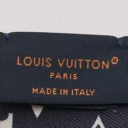 Louis Vuitton Navy Blue/Multicolor Printed Silk Bandeau Scarf S