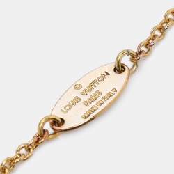 Louis Vuitton Flower Full Gold Tone Station Bracelet