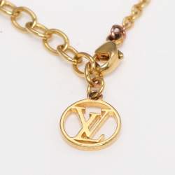 Louis Vuitton Flower Full Gold Tone Station Bracelet