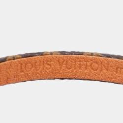 Pre Owned Louis Vuitton Monogram Vivienne Canvas Gold Tone Bracelet 17