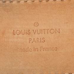 Pre Owned Louis Vuitton Black Electric Epi Leather LV Initiales Belt 85CM