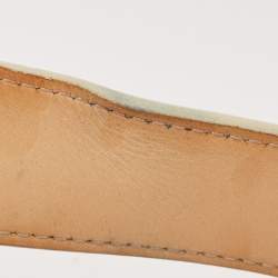 Louis Vuitton Blanc Corail Monogram Vernis LV Frame Belt 85CM
