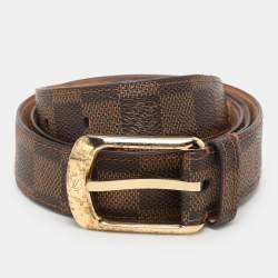 Louis Vuitton Damier Ebene Canvas Ellipse Belt 85CM