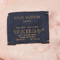 Louis Vuitton Pink Silk Classique Monogram Shawl