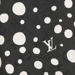 Louis Vuitton x Yayoi Kusama Black/White Dots Print Wool Blend Monogram Scarf 
