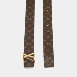 Pre Owned Louis Vuitton Monogram Canvas LV Initiales Belt 85 CM