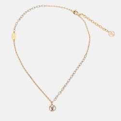 Louis Vuitton Gold/Silver Tone Logomania Necklace