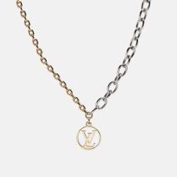 Louis Vuitton Gold/Silver Tone Logomania Necklace