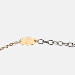 Louis Vuitton Gold/Silver Tone Logomania Necklace