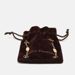 Louis Vuitton Gold/Silver Tone Logomania Drop Earrings