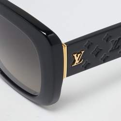 Pre Owned Louis Vuitton Black Gradient Z1611W LV Empreinte Square Sunglasses