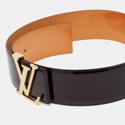 Louis Vuitton Amarante Patent Leather LV Initiales Belt 85CM