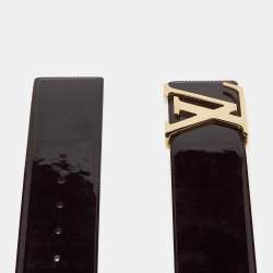 Louis Vuitton Amarante Patent Leather LV Initiales Belt 85CM