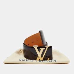 Louis Vuitton Amarante Patent Leather LV Initiales Belt 85CM