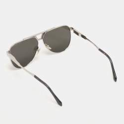 Pre Owned Louis Vuitton Silver Tone Z1673W Evidence Metal Pilot Sunglasses