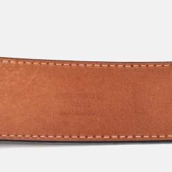 Pre Owned Louis Vuitton Black Electric Epi Leather LV Initiales Waist Belt 80CM