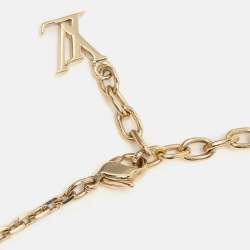 Pre Owned قلادة لويس فيتون معدن باللون الذهبي كريستال غامبل