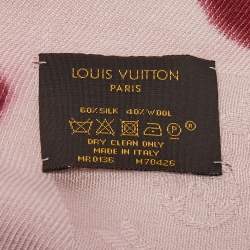 Louis Vuitton Two-Tone Rose Monogram Wool and Silk Scarf