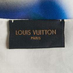 Louis Vuitton White/Pink 3D LV Print Cotton Scarf 