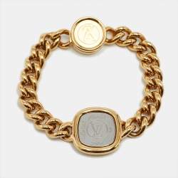 Pre Owned Louis Vuitton ID Two Tone Bracelet