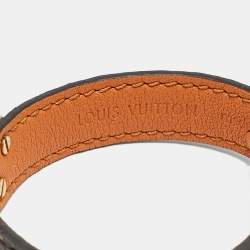 Louis Vuitton Essential V Monogram Canvas Gold Tone Bracelet