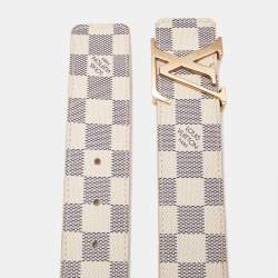 Louis Vuitton Damier Azur Canvas LV Initiales Belt 95CM