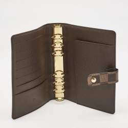 Louis Vuitton Damier Ebene Canvas Medium Ring Agenda Cover