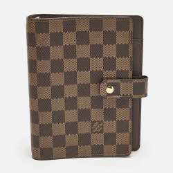 Louis Vuitton Damier Ebene Canvas Medium Ring Agenda Cover