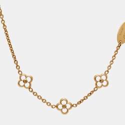 Louis Vuitton Flower Gold Tone Station Bracelet
