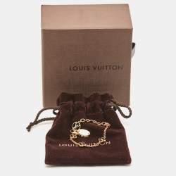Louis Vuitton Flower Gold Tone Station Bracelet