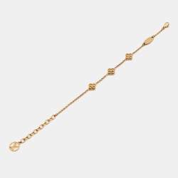 Louis Vuitton Flower Gold Tone Station Bracelet