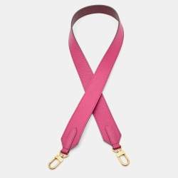 Louis Vuitton Pink/Burgundy Leather Shoulder Bag Strap