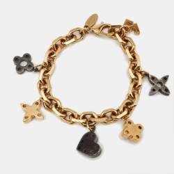 Louis Vuitton Love Letter Timeless Two Tone Charm Bracelet