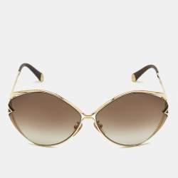 Louis Vuitton Gold Tone/Brown Gradient Z0410U Laurel Sunglasses
