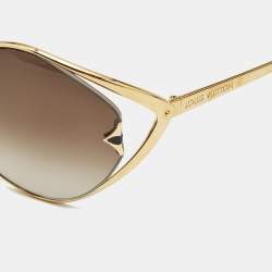 Louis Vuitton Gold Tone/Brown Gradient Z0410U Laurel Sunglasses