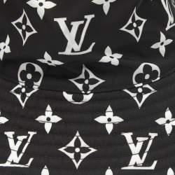 Louis Vuitton Black/White Monogram Synthetic Bucket Hat M