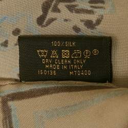 Louis Vuitton Beige/Pink Monogram Silk Square Scarf 