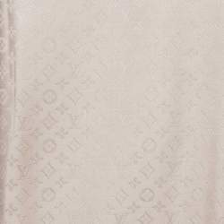 Louis Vuitton Creme Monogram Silk & Wool Evermore Shawl 
