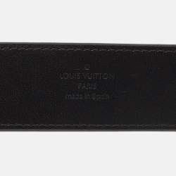 Louis Vuitton Black Leather LV New Wave Belt 80 CM